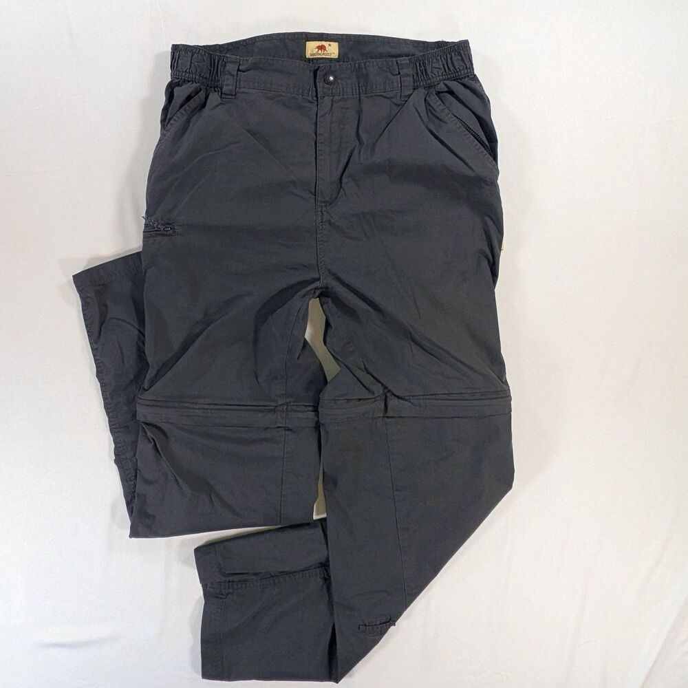 Dakota Grizzly Convertible Cargo Pants Mens Large Zip Off Hiking Outdoor Gray